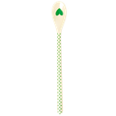 RICE - Cuillère à latte - Imprimé coeur - Vert