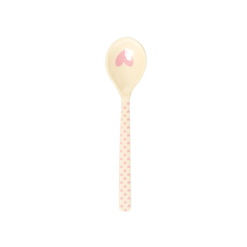 RICE - Cuillère à café - Imprimé coeur - Rose