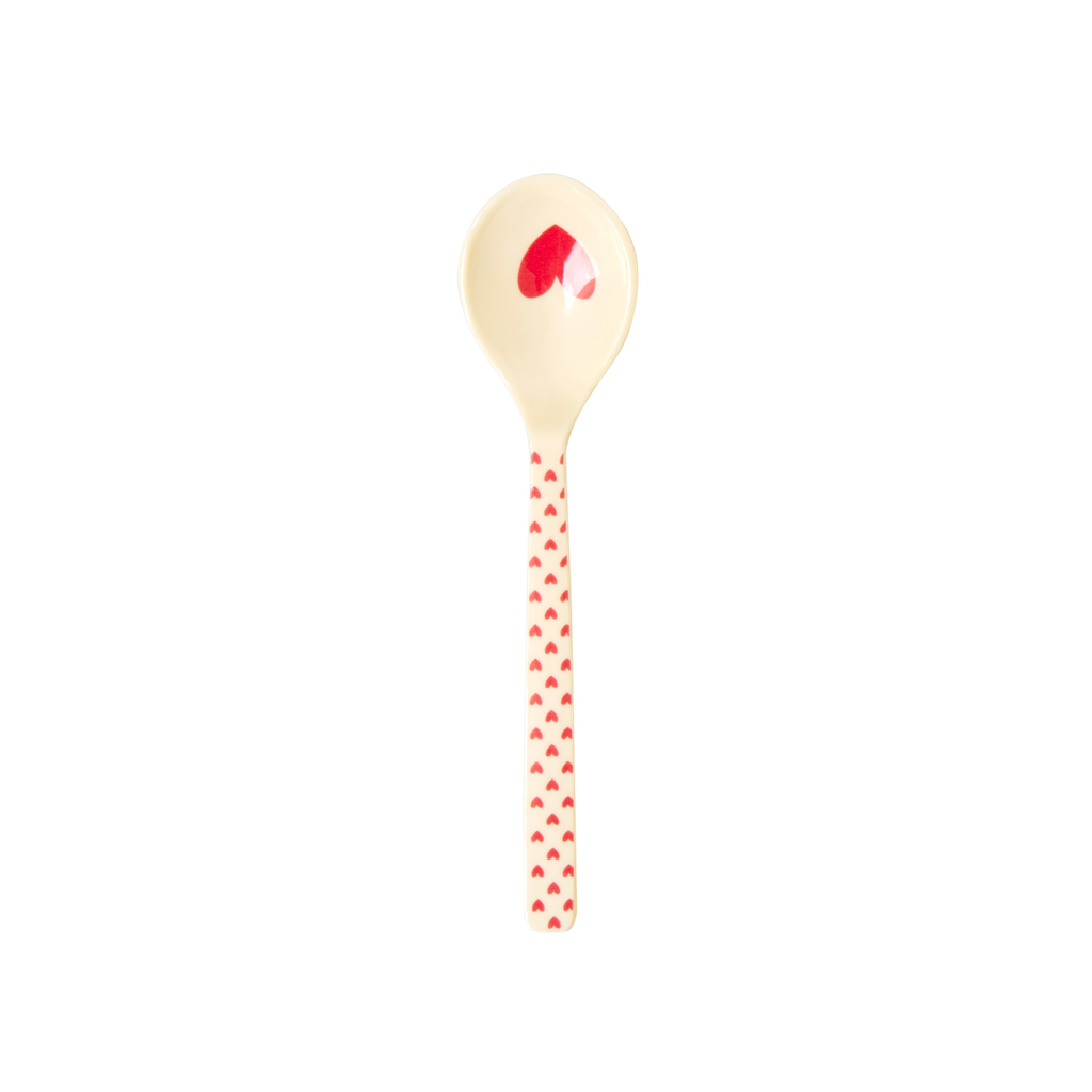RICE - Cuillère à café - Imprimé coeur - Rouge