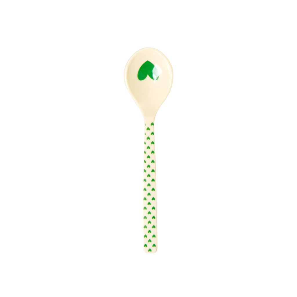 RICE - Cuillère à café - Imprimé coeur - Vert