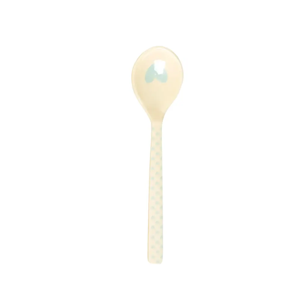 RICE - Cuillère à café - Imprimé coeur - Vert Menthe