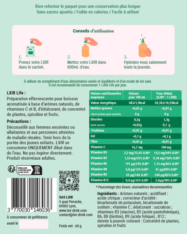 LXIR - Sachet de 12 LXIR Life Menthe