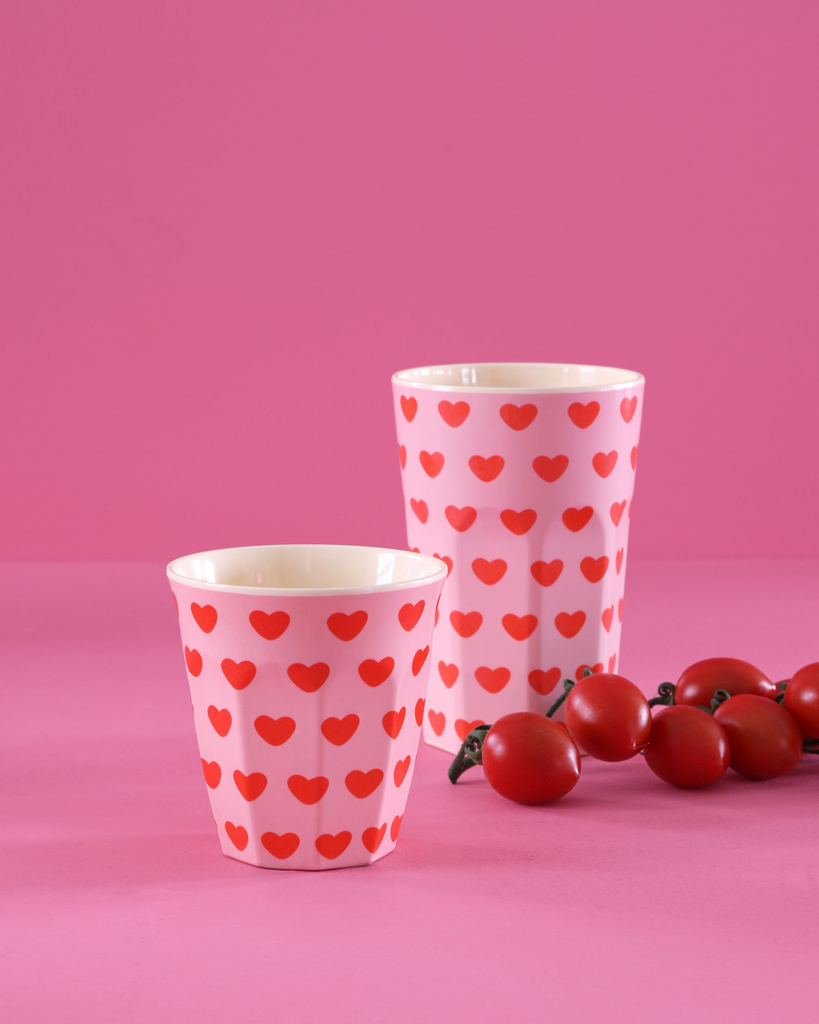 RICE - Gobelet 400 ML - Coeur rose - GRAND    