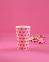 RICE - Gobelet 400 ML - Coeur rose - GRAND    