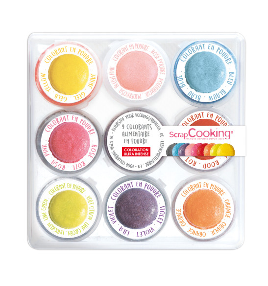 SCRAPCOOKING - 9 mini colorants en poudre