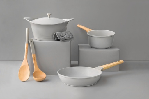 COOKUT - Cocotte 24 CM PERLE (Gris)