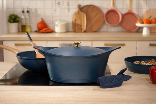 COOKUT - Cocotte 33 CM OVALE MYRTILLE (Bleue)