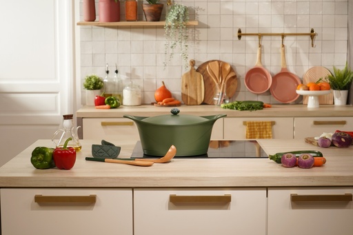COOKUT - Cocotte 33 CM OVALE FOUGERE (Vert Foncé)