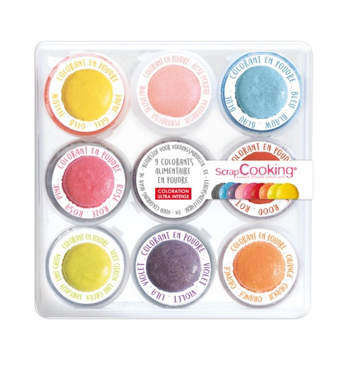 SCRAPCOOKING - 9 mini colorants en poudre